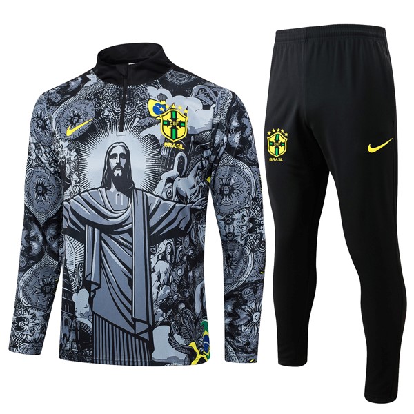 Sudadera De Training Brasil 2024/25 Gris 3